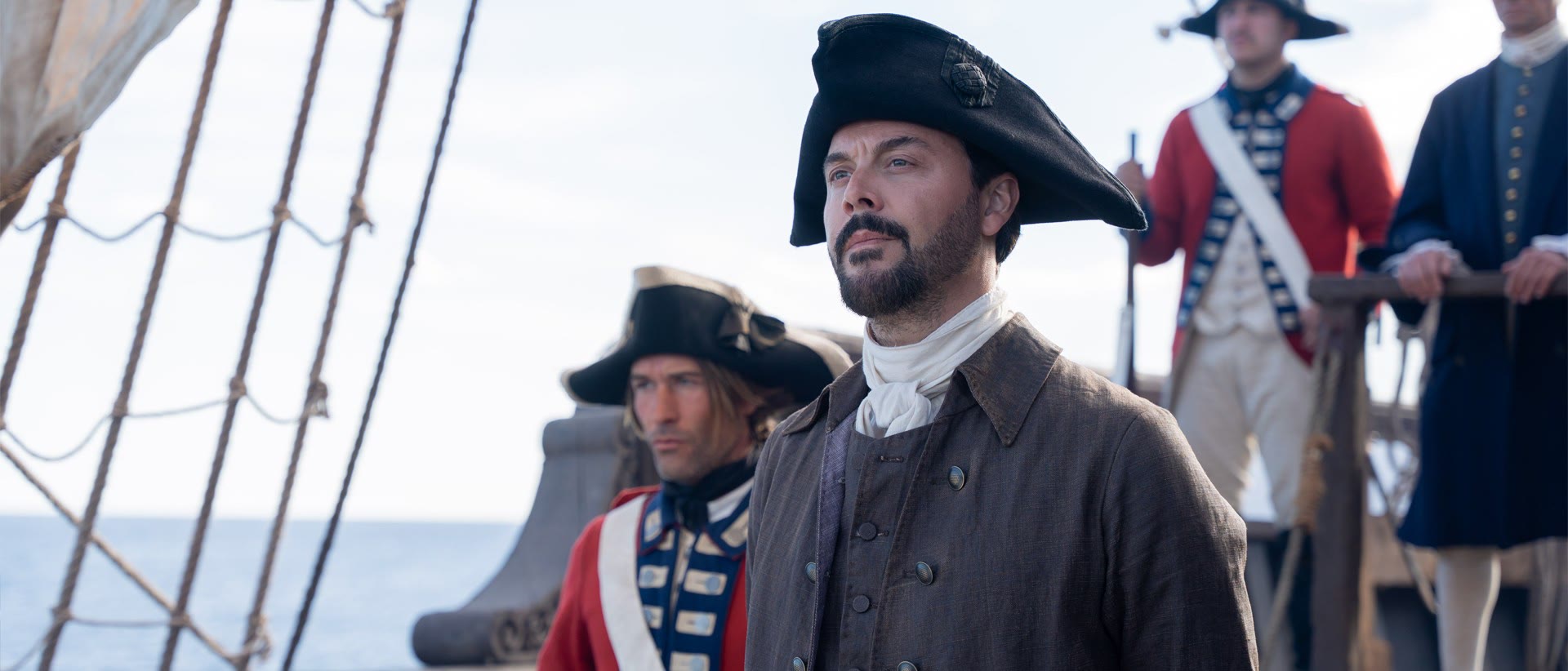 Redcoats aboard ship in Treasure Island