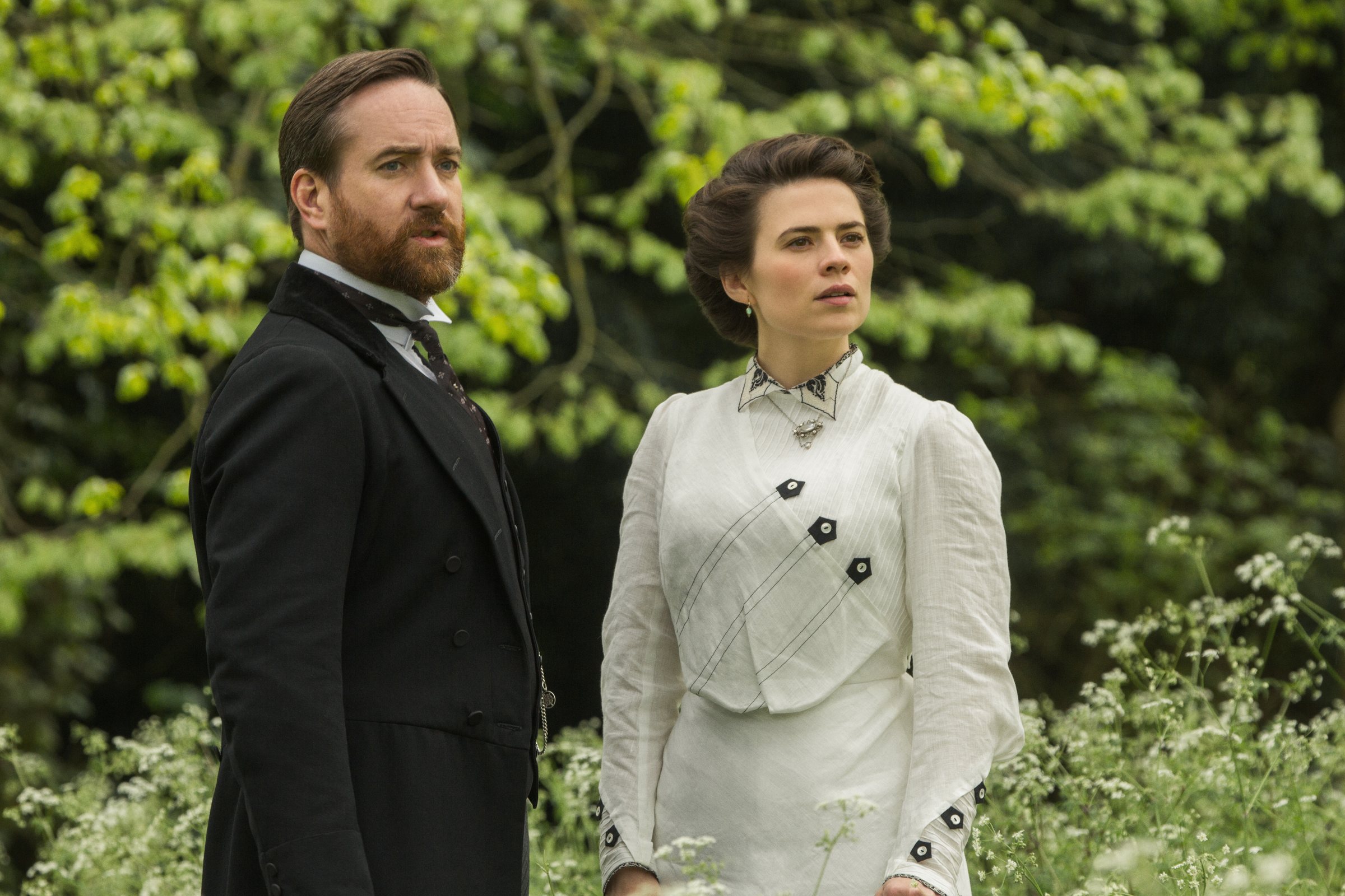 Matthew Macfadyen and Hayley Atwell as Henry Wilcox and Margaret Schlegel in Howards End