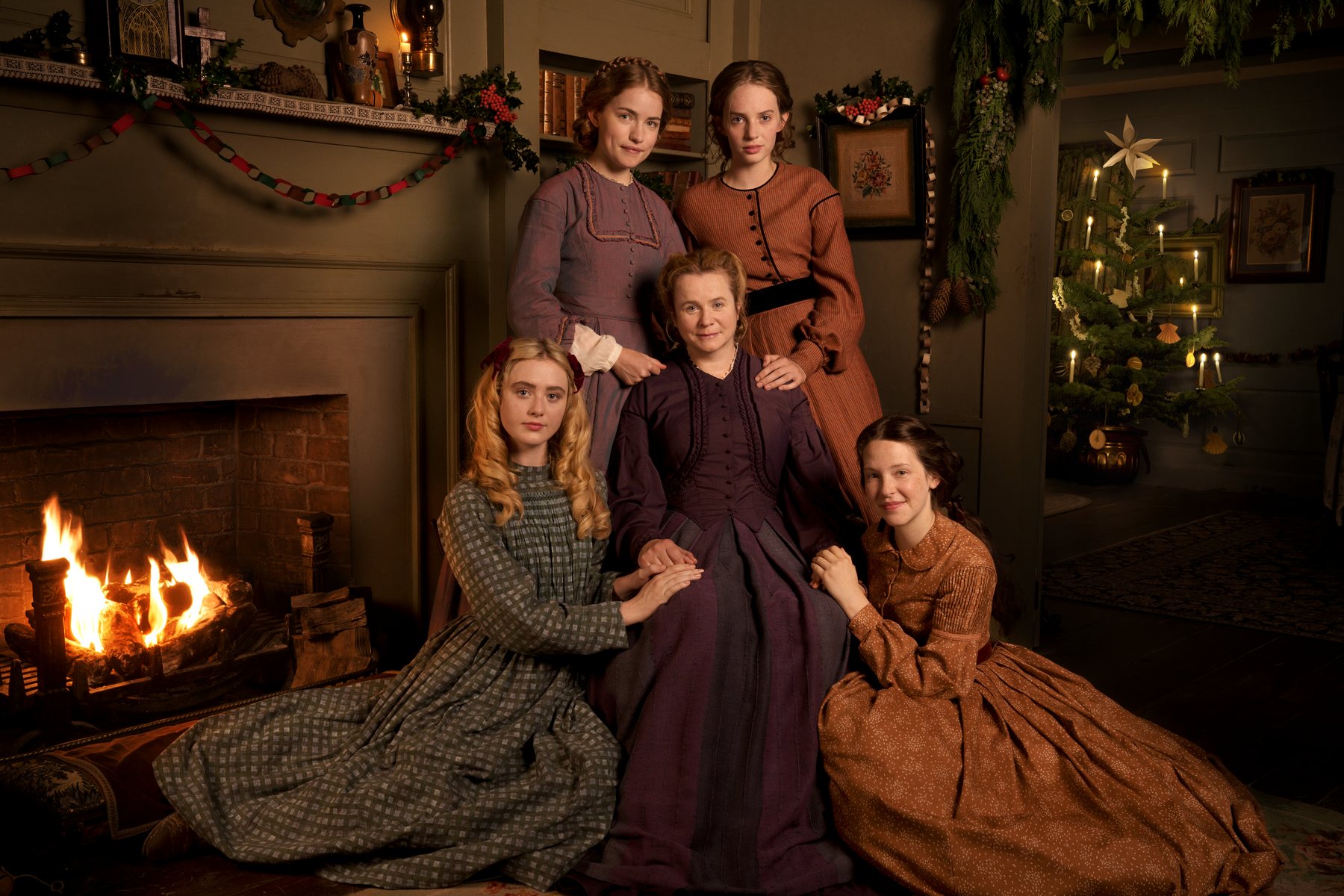 The March family by the fire in Little Women