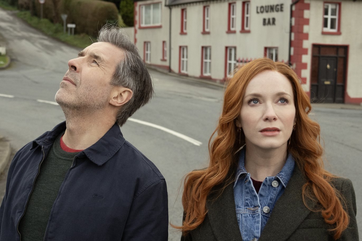 Paddy Considine and Christina Hendricks in Small Town, Big Story