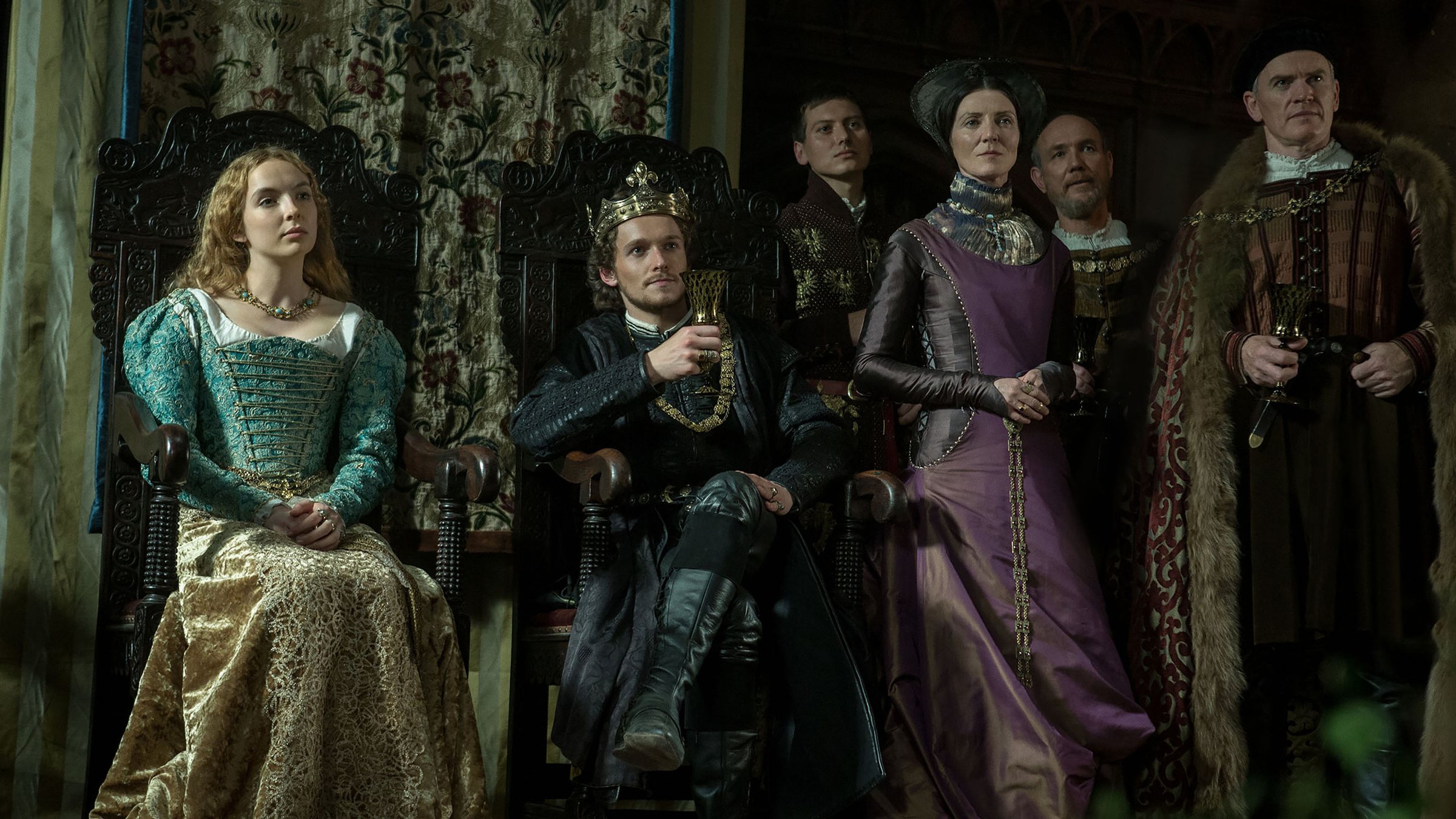 Jodie Comer and Jacob Collins-Levy as Elizabeth of York and Henry VII in The White Princess